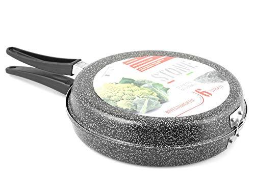 Home Girafrittata Antiaderente, Pietra, Nero/Argento, 26 cm