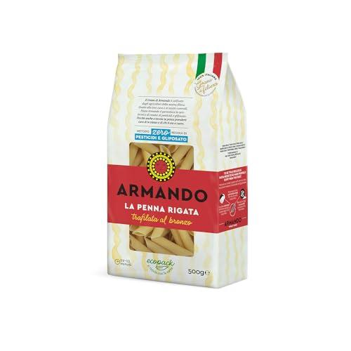 Armando, La Penna Rigata, Pasta di Semola di Grano Duro Trafilata al Bronzo di Filiera 100% Italiano - 12 confezioni da 500 gr
