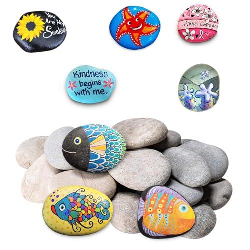 Manqyi 10 Pezzi Pietre da Dipingere, Sassi da Dipingere, Pietre Disegno, Dipingere i Ciottoli, Ciottoli Piatti, Pietra Naturale Lucidata, Pietre Decorative, per Decorative per Acquario e Giardino
