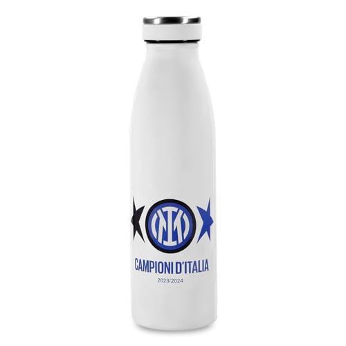 Inter - Borraccia Termica in Acciaio Inox, 500 ml, Borraccia per Lavoro, Sport e Palestra - Mantiene Fredde le Bevande per 24 Ore e Calde per 12 Ore - Prodotto Ufficiale FC Internazionale Milano