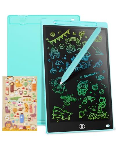 Genialba Tavoletta Grafica LCD Scrittura Colorato 10 Pollici, Lavagna da Disegno Cancellabile Portatile, Regalo Bambini, Tavoletta Grafica per Giochi Bambini 2 3 4 5 6 7 Anni Ragazze (Blu)
