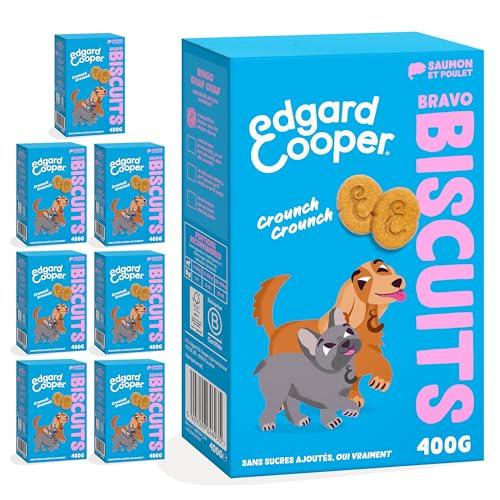 Edgard & Cooper Dolcetti naturali - Biscotti Bravo - Salmone e Pollo - (7 x 400 g), senza cereali, carne fresca di alta qualità, ricca di aminoacidi per un sistema digestivo sano