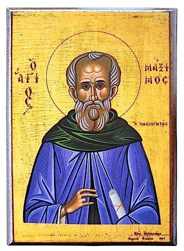 SAN MASSIMO, IL CONFESSORE-Icona greco-ortodossa bizantina