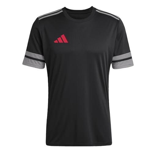 Adidas Homme SQUADRA25 Jersey Short Sleeve, Black/Team Grey Four/Pure Ruby, L