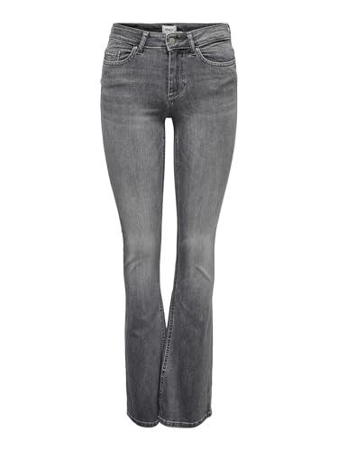 ONLY Onlblush Life Mid Flared Tai0918 Noos, Jeans Donna, Grigio Denim, M / 30L