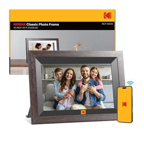 KODAK Cornice Digitale WIFI 10,1 Pollici，Cornice Foto Digitale con Schermo Touch IPS 1280 * 800 e 32GB di Memoria，Cornice Elettronica per Micro SD Card/USB, Rotazione Automatica