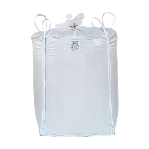 IMBALLAGGI 2000-5 Sacchi Big Bag Omologati, 1000 kg 90x90x120 cm, Sacco Polipropilene per Trasporto e Smaltimento Rifiuti Speciali e Calcinacci, Chiusura a Caramella (Rifiuti Speciali, 5 sacchi)