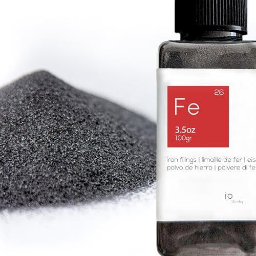 100 g Polvere di ferro di alta qualità [scatola richiudibile offerto] - limatura di ferro per le scienze e istruzione - Creare una parete magnetica mescolando con vernice