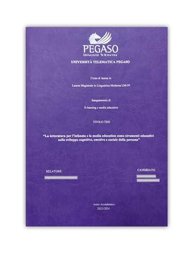 TESI DI LAUREA - Stampa professionale - Copertina rigida - Incisione Termica (XS, Viola)