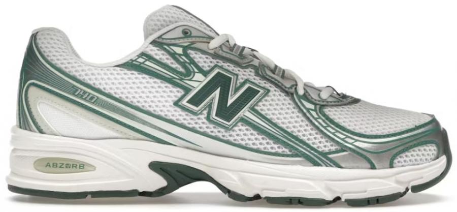 New Balance 740 Scarpe Uomo, Bianco Palude Verde, 6.5 Women/5 Men