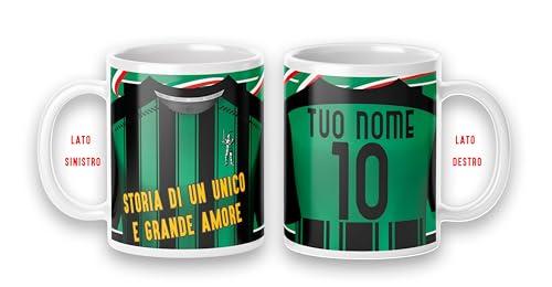 Tazza Mug colazione personalizzabile con nome numero idea Regalo x tifoso disegno maglia squadra del cuore Gadget compatibile