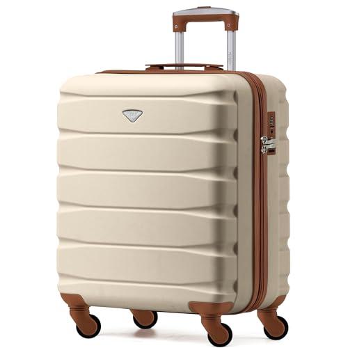 Flight Knight Valigie Rigide in ABS Leggere a 4 Ruote - Bagaglio a Mano Da Cabina Approvato per Compagnie Aeree Come British Airways E Dimensioni Massime per Easyjet Borsa Da Cabina Grande 56x45x25cm