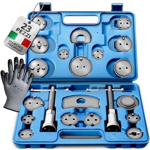 TRESKO 22 Pezzi Set di ripristino pistone del Freno per spostare Indietro Il pistone dei Freni a Disco, Ganasce dei Freni o per Il Cambio delle pastiglie, 22 Pezzi, Universale