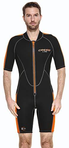 LIDO MAN SHORTY WETSUIT BLACK/ORANGE 2mm M/3