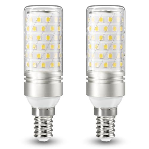 DiCUNO Lampadina LED E14, Lampadina LED a mais da 10W equivalente 130W lampada alogena, Bianco freddo 6000K, 1400LM, Non dimmerabile, Base a vite piccola E14 mais, 2 Pezzi