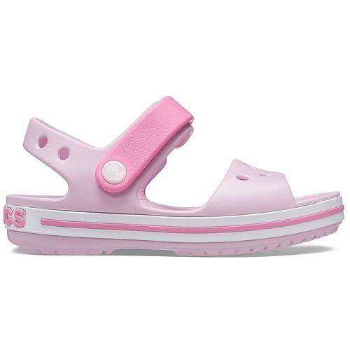 Crocs Crocband Sandal Kids, Sandali Unisex - Bambini e ragazzi, Ballerina Pink, 32/33 EU