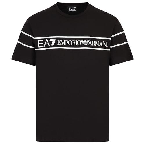Emporio Armani Maglietta T-Shirt Uomo EA7 3RPT46 PJ02Z, Manica Corta, Girocollo (Nero, S)