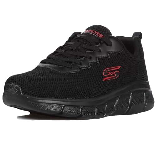 Skechers Bobs B Flex Chill Edge, Sneaker Uomo, Maglia Nera, 45 EU