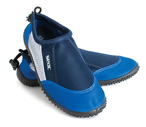 SEAC Reef, Scarpe da Scoglio per Adulti e Bambini, Asciugatura Rapida, Scarpe per Il Mare, la Spiaggia e la Piscina Unisex Adulto, Blu, 37