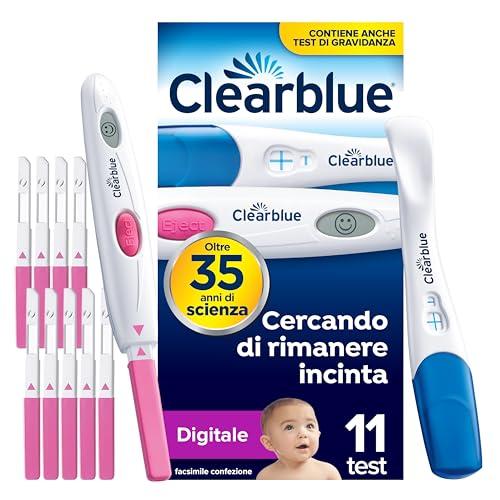 Test di ovulazione Digitale e Test di gravidanza Clearblue - Individua i tuoi 2 giorni di picco di fertilità, 10 test + 1