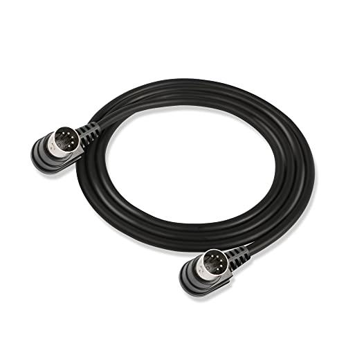 GINTOOYUN Cavo MIDI DIN a 5 Poli Ad Angolo Retto 90 Gradi, Maschio per Mixer Musicale, Dispositivo MIDI e Altri (1,5 m)