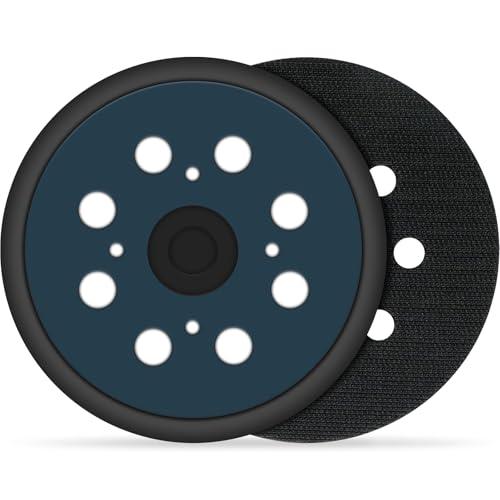 2PCS Platorello 125mm 4 Fori Plastica con Velcrato per Levigatrice Orbitale