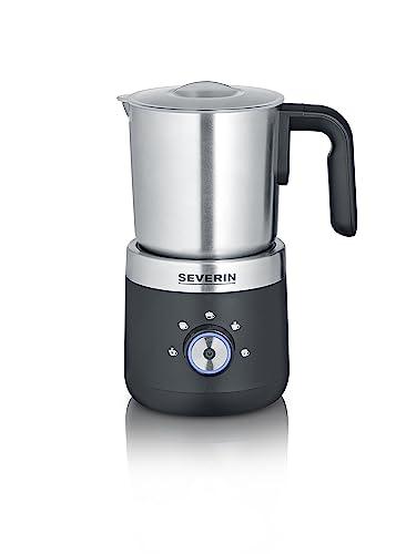 SEVERIN SM 3588 Montalatte da 500W per Montare a Freddo e a Caldo, Montalatte Elettrico in Acciaio Inossidabile, Montalatte Elettrico Cappuccino con Funzione Cioccolata Calda