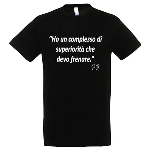 T-shirt in cotone con frase 