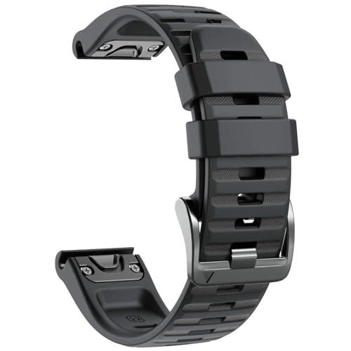 NotoCity Cinturino per Garmin Fenix 6/Fenix 6 Pro/Fenix 5/Fenix 5 Plus/Forerunner 935/945, 22mm Cinturino di Ricambio in Silicone, Braccialetto Quick-Fit, Colori Multipli. (Nero)