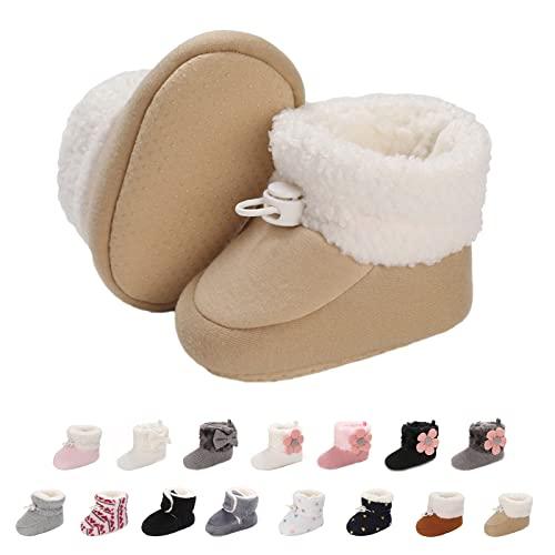 outfit spring Stivaletti Invernali per Neonato, Inverno Caldo Bambini Stivali da Neve Fondo Morbido Antiscivolo Cotone Piatto Pelliccia Calzino Bootie Regolabile Scarpe Primi Passi Bambina 0-18 Mesi