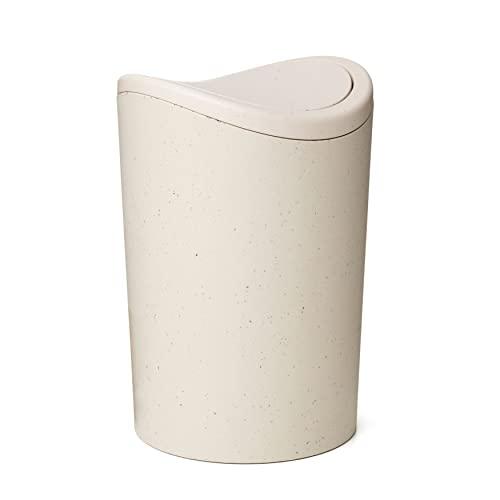 TATAY Cestino Bagno con Coperchio Basculante | Design Compatto e Moderno | Plastica Resistente e Facile da Pulire | Prodotto in Spagna con Capacità 6L | 19 x 19 x 28 cm – Ecohome