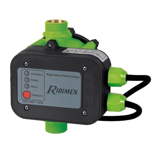 Ribimex Regolatore Elettronico per Pompe AcquaControl+, Pressostato con Protezione Termica per Impianti Domestici e Professionali, 2200W, IP65, Ingresso/Uscita 1