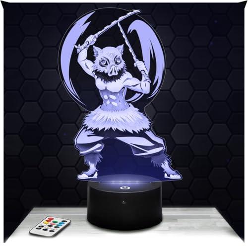Lampephoto.fr - Lampada 3D Inosuke Cinghiale, Idea Regalo per Adolescenti, Accessorio Inosuke Cinghiale Manga Cartoni Animati Camera, Ragazzo Decorazione Scrivania Idea Regalo Adolescente Natale TOP
