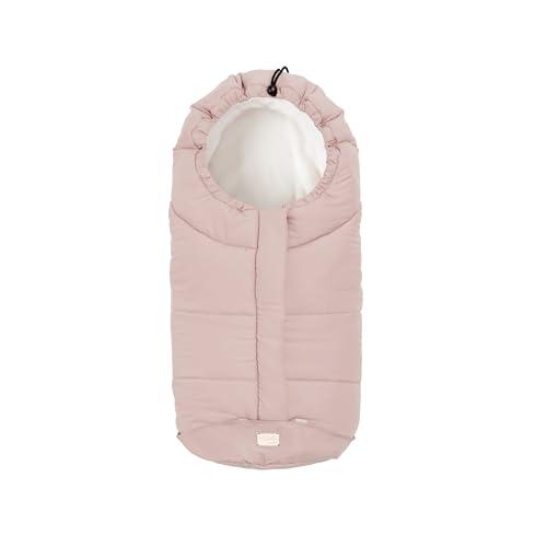 Nuvita 9045 Ovetto City | Sacco Universale per Seggiolini Auto e carrozzine | Perfetto per Bambini da 0 a 6 Mesi (80 cm) | Tessuto Vellutato e Massimo Comfort fino a -5°C | Rosa Tenue