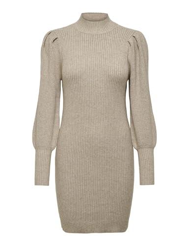 ONLY Onlkatia L/S Dress Knt Noos Vestito, Mocha Meringue/Dettagli: Melange, S Donna