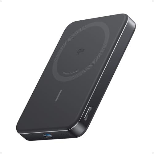 Anker MagGo Power Bank Magsafe 10000 mAh, Batteria Magnetica Ultra Sottile, Certificato Qi2, Portatile, 15 W, Ultra Veloce, Compatibile con MagSafe, Design Ergonomico, Solo per iPhone 17 Pro Max/16/15