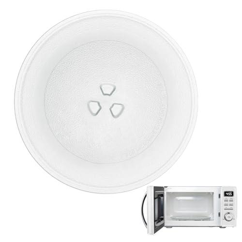 Piatto microonde in vetro 24,5 cm, Piatto girevole di ricambio per microonde a forma di Y con 3 punti di fissaggio integrati, piatti vetro rotondi, per forno microonde con supporto rotondo