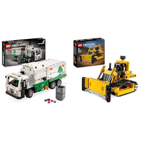 LEGO Technic Camion della Spazzatura Mack LR Electric, Veicolo Giocattolo & Technic Bulldozer da Cantiere, Giochi per Bambini, Bambine, Ragazzi e Ragazze da 7 Anni in su
