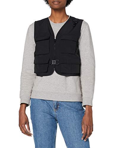 Urban Classics Ladies Short Tactical Vest, Gilet, Nero, S