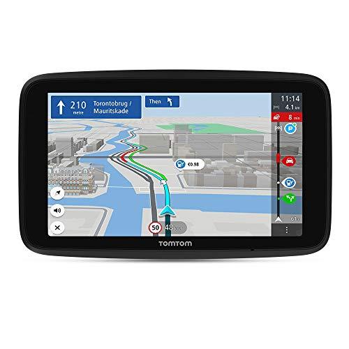 TomTom Navigatore Satellitare Auto GO Discover, 6 Pollici, con Traffico, Tutor, Autovelox, Mappe Mondo, Aggiornamenti Veloci Tramite WiFi, Parcheggi, Prezzi Benzina, Supporto Reversibile Magnetico
