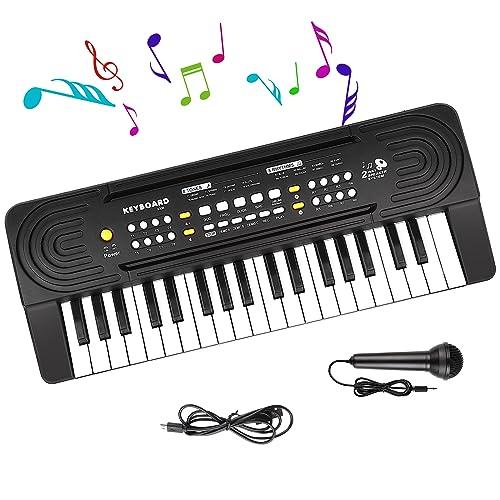 Pianola Bambini, Pianola per Scuola Media, Multifunzione Tastiera Musicale 37 Tasti con Microfono, Shayson Digitale Tastiera Elettronica Portatile, Educativo, Regalo per Ragazzi Ragazze 3+ Anni