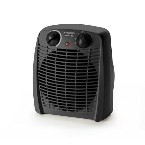 Taurus – Termoventilatore New Gobi 2000W,2 livelli di calore,Funzione ventilazione estiva,Termostato regolabile,Protezione surriscaldamento,Compatto con maniglia,Nero