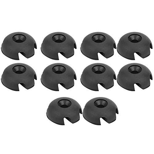 MAGT Deck Line Guide Guida Linea di Coperta, 10 Pezzi Diametro da 3 cm Round in Plastica per Kayak (Nero)