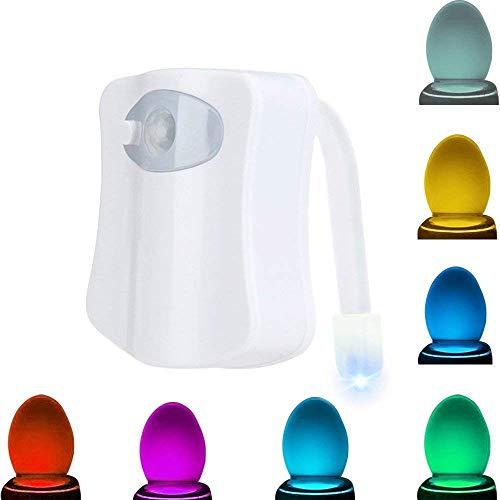 TEMPO DI SALDI Luce Led Per Water WC 8 Colori Illuminazione RGB Bagno Con Sensore Crepuscolare