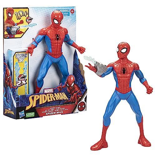 Spider-Man Marvel Thwip Figura de acción, figura de acción a Escala de 13 Pulgadas, Juguetes de superhéroe para niños, a Partir de 5 años, Accesorios de Web Blaster incluidos
