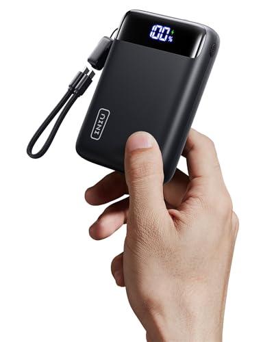 INIU Ultrapiccolo 20000mAh Power Bank, 22,5W Ricarica Rapida Caricatore Portatile con Cavo USB C Staccabile, Essenziali da Viaggio, Caricatore Portatile per iPhone 17 16, Samsung S22, Xiaomi, iPad ecc