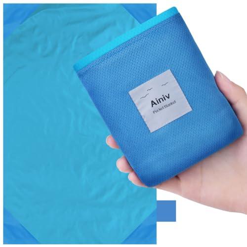 Ainiv Mini Coperta da Picnic Tascabile, 1400x 180 cm, Ultraleggero Coperta da Spiaggia Portatile Tappetino da Picnic Pocket Portatile Tappetino da Spiaggia per Campeggio, Trekking, Montagna, Viaggi