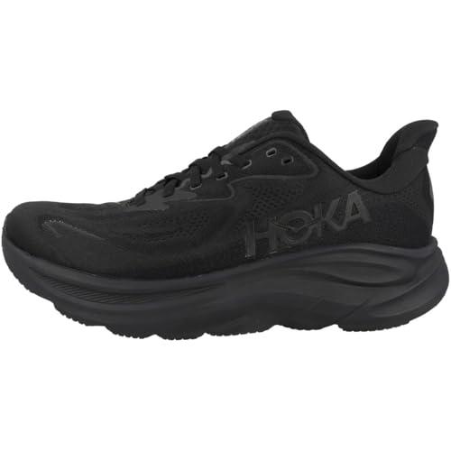 HOKA One One 1162032-BBLC Clifton 10 Wide Black/Black Men's Scarpe Taglia US 9