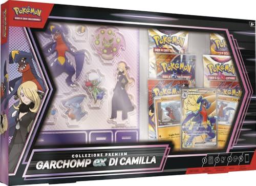 Pokémon GCC collezione premium Garchomp-ex di Camilla (tre carte olografiche e sei buste di espansione)