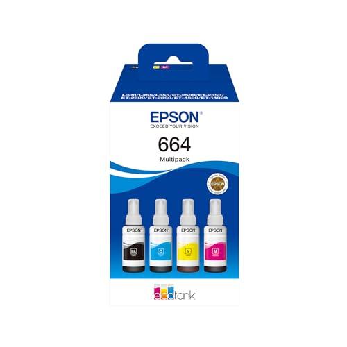 Epson 664 CMJN BOTTIGLIA EcoTank 4-colour Multipack, Inchiostri originali dye a 4 colori